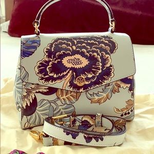 Tory Burch Robinson Floral Small Top handle